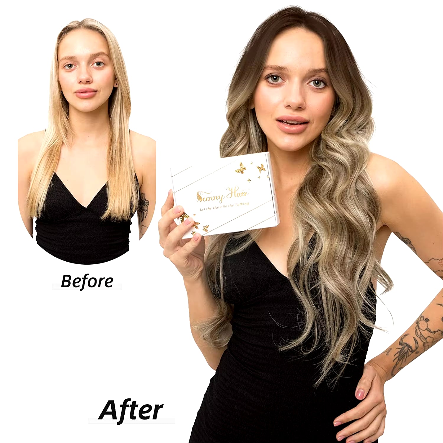 Clip in Hair Extension Human Hair Balayage Natural Human Hair Extension Human Hair Clip Extension for Women