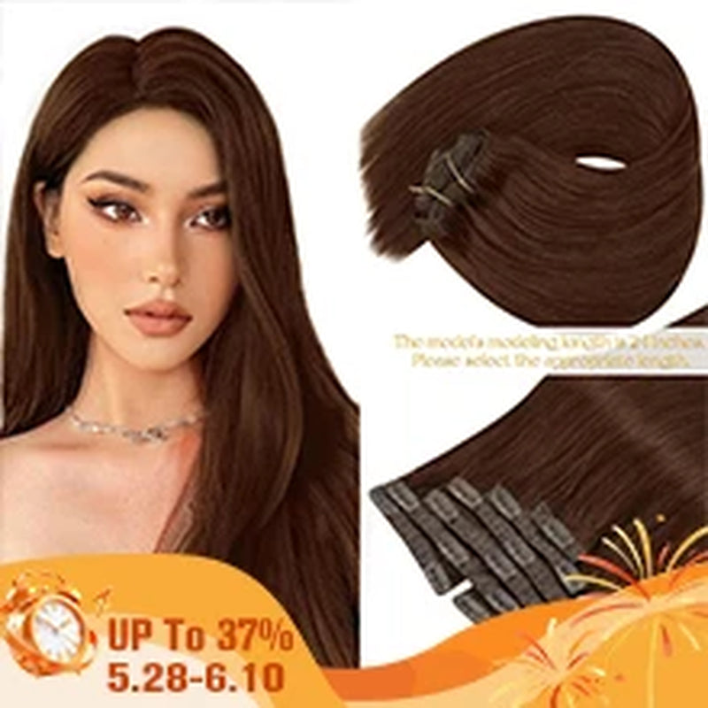 Clip in Hair Extension Human Hair Balayage Natural Human Hair Extension Human Hair Clip Extension for Women