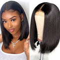 Human Brazilian Hair Short 4X4 Closure Bob Wig for Black Women Cheap Curly Bob Wigs Human Hair Lace Front Wig