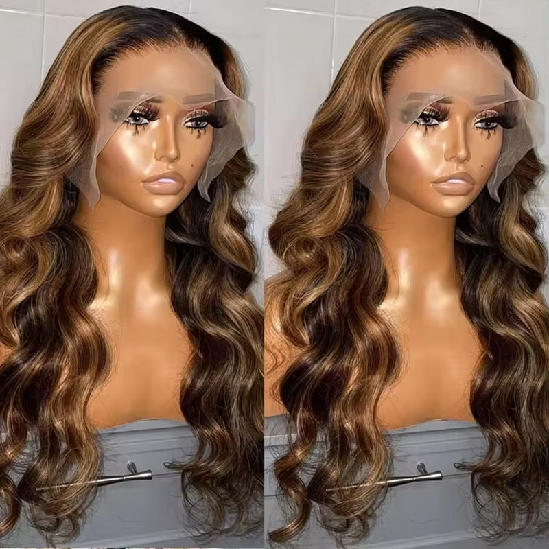 Color Brazilian Human Hair Hd Lace Frontal Wig Body Wave Virgin Hair Highlighted Wigs Human Hair Lace Front Wigs for Black Women
