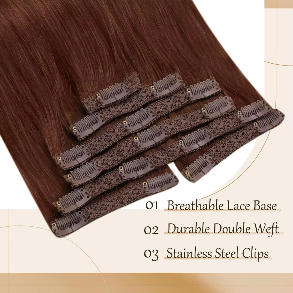 Clip in Hair Extension Human Hair Balayage Natural Human Hair Extension Human Hair Clip Extension for Women
